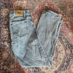 PAIGE Straight Leg Jeans | Light Wash Denim